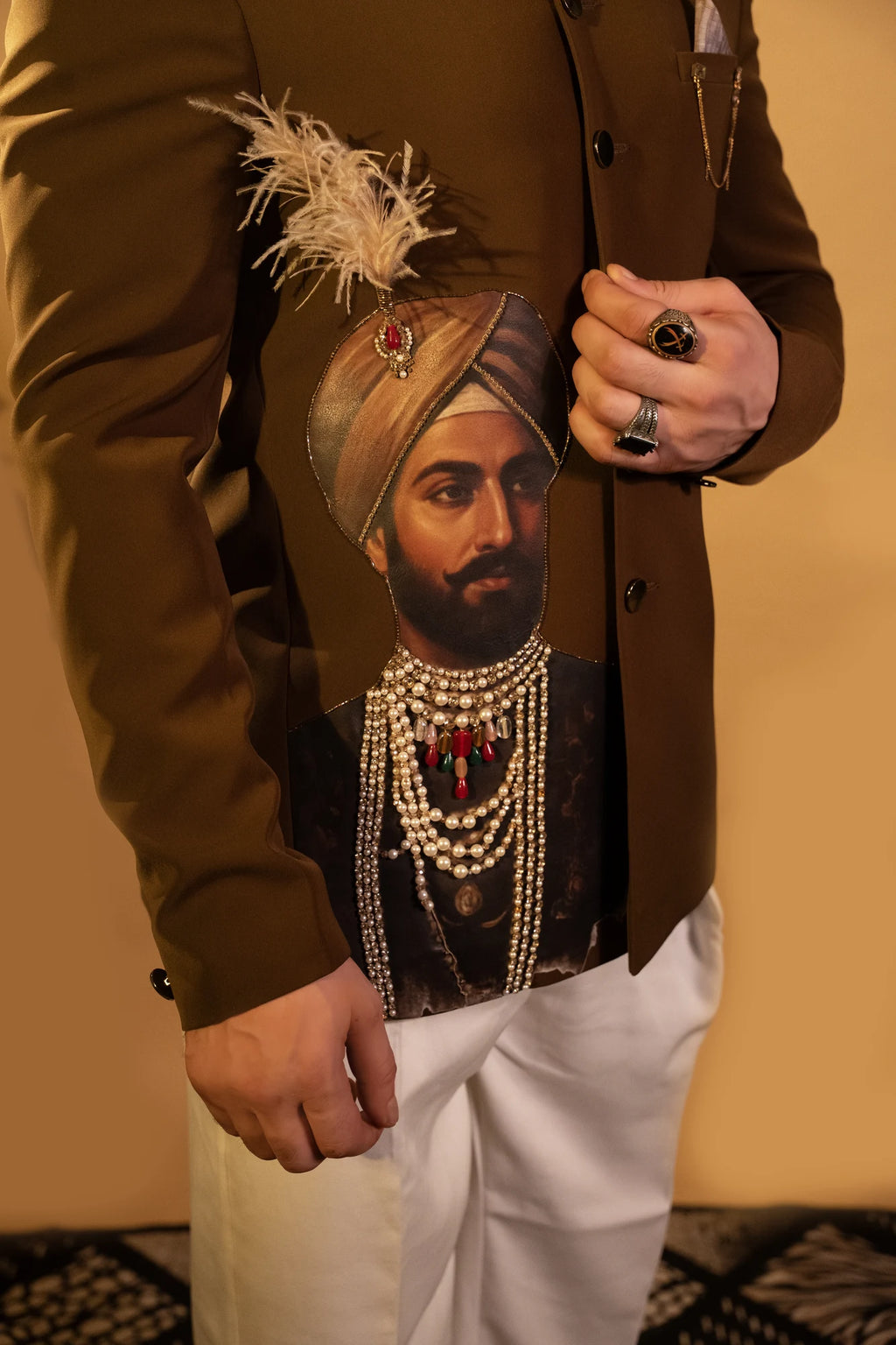 Maharana Olive Bronze Bandhgala Jodhpuri Set
