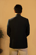 Maharana Black Eagle & Tiger Embroidered Jodhpuri Set