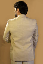 Maharana Oatmeal Beaded Floral Jodhpuri Set