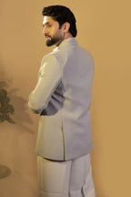 Maharana Sage Sequin Leaf Appliqué Jodhpuri Set