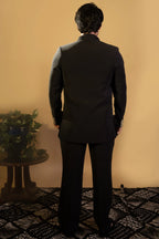 Maharana Black Silver Accent Jodhpuri 3-Piece Set