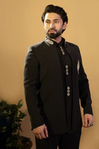 Maharana Black Silver Accent Jodhpuri 3-Piece Set